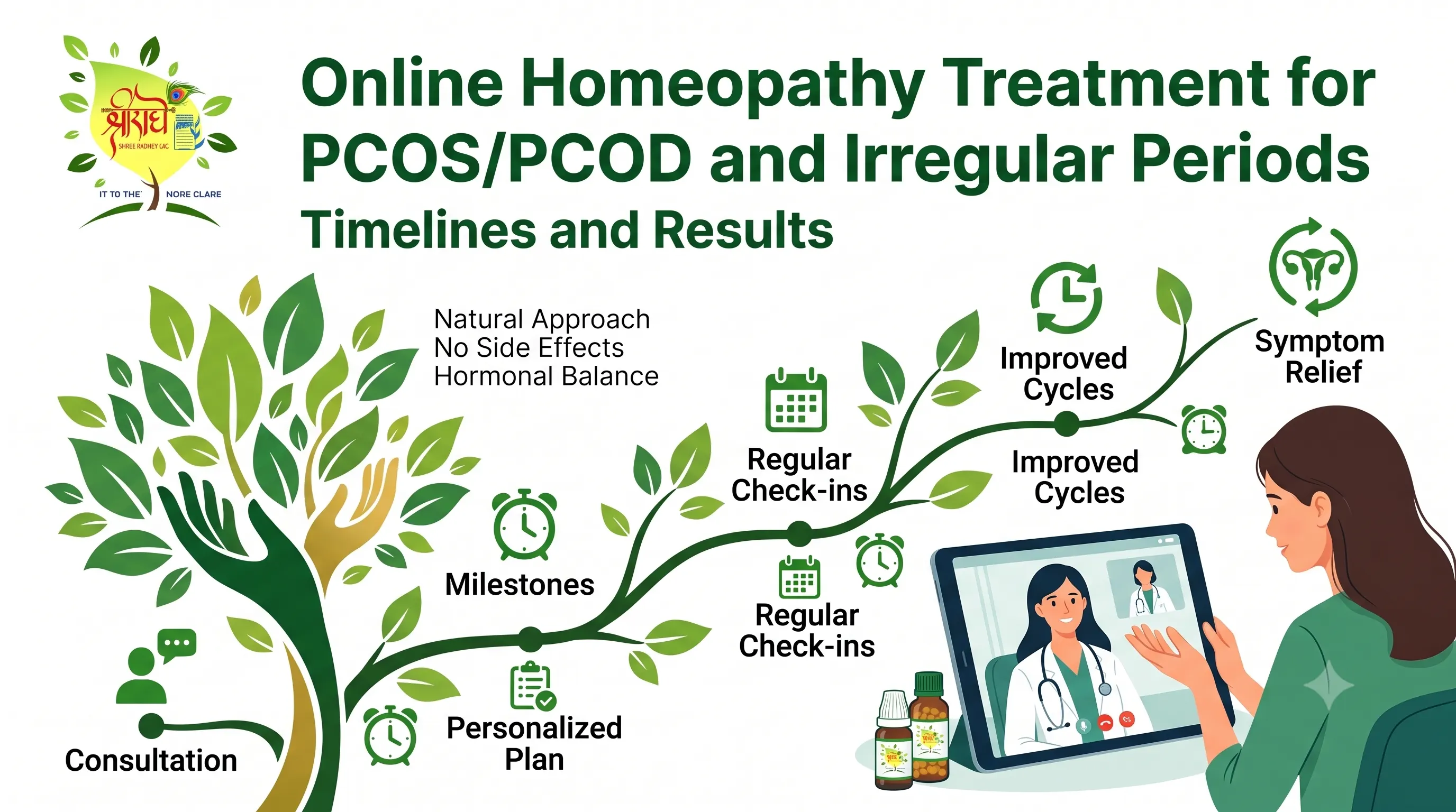 Online homeopathy treatment for PCOS/PCOD and irregular periods: timelines and results